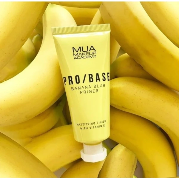 MUA Banana Primer Blur with bananas on background