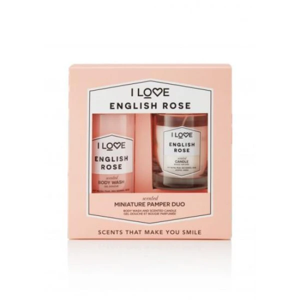 I Love Scents English Rose Miniature Pamper Duo