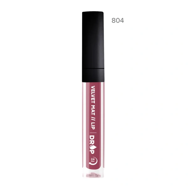 Drop Lipstick Liquid Lip Matte Velvet 804 (Bright Maroon)