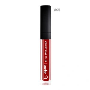 Drop Liquid Lip Matte Velvet– #805 (Scarlet red)