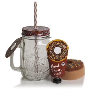 POKHARA ΣΕΤ ΜΠΑΝΙΟΥ CRYSTAL JAR DONUT "Βανίλια"