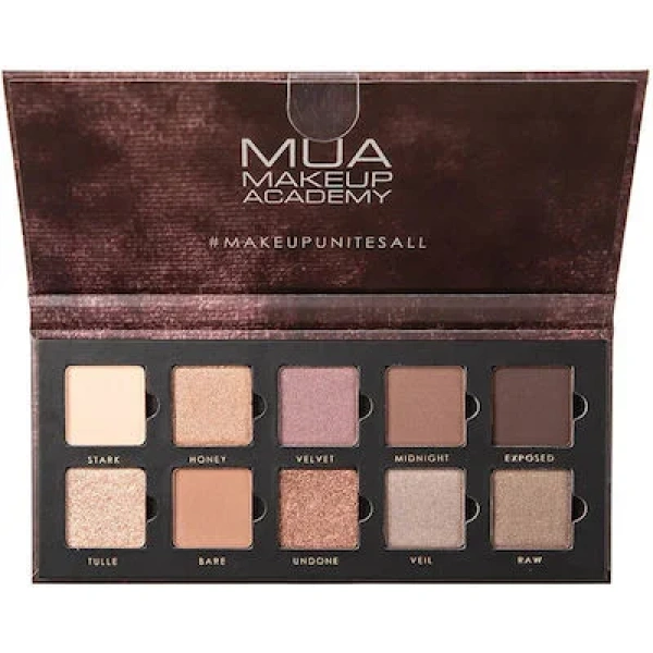 MUA 10 Shade Eyeshadow Palette Velvet Nudes - Image 2