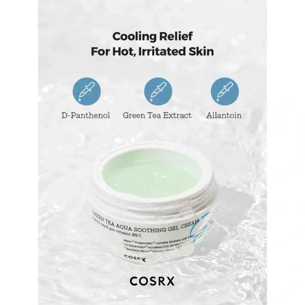 hydrium green tea aqua soothing gel cream cosrx official