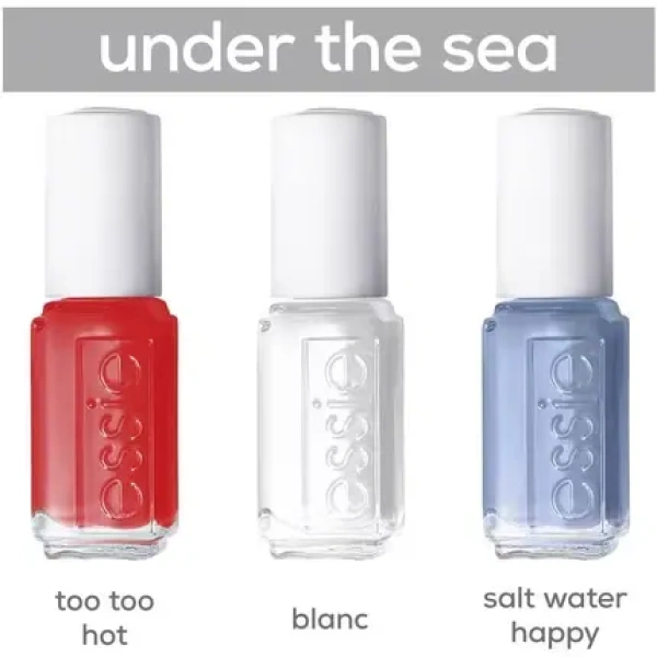 Essie Mini Trio Summer 2022 - Too Too Hot, Blanc, Salt Water Happy 3x5ml - Image 2