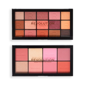 Pink Moments Set Makeup Revolution: Makeup Revolution, Cruelty Free, Blush Palette, Lover, 16 g + Reloaded Palette, Eye Palette, Romance, 15 Shades, 16 g
