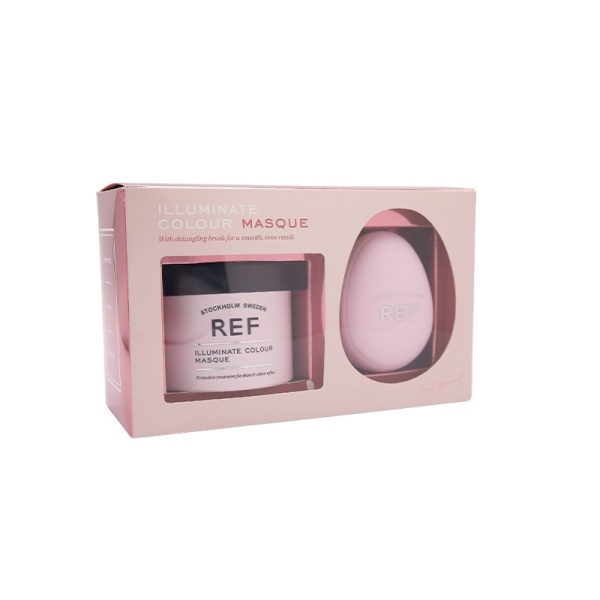 Illuminate Colour Set Ref Stockholm: Tools, Hair Brush, Pink + Illuminate Colour, Vegan, Hair Treatment Cream Mask, For Strengthening, 250 ml
