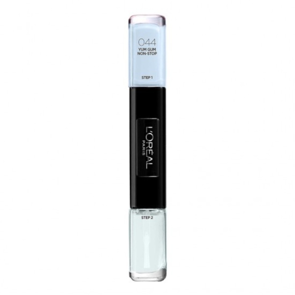 L'Oreal Paris, Infallible, Nail Polish 2-In-1, 44, Yum Gum Non-Stop, 2 x, 5 ml