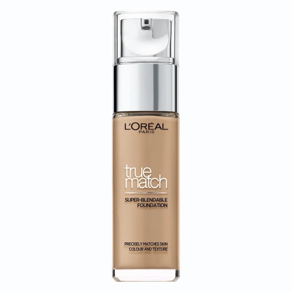 L'Oreal Paris, True Match, Hyaluronic Acid, Natural Finish, Liquid Foundation, 7D/7W, Golden Amber, SPF 17, 30 ml