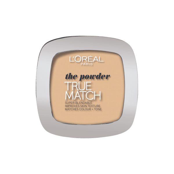 L'Oreal Paris, True Match, Mattifying, Compact Powder, W.3, Golden Beige, 9 g