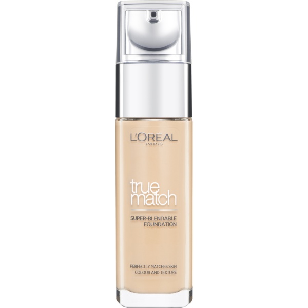 L'Oreal Paris, True Match Super-Blendable, Hyaluronic Acid, Liquid Foundation, 3D3W, Beige Dore, 30 ml