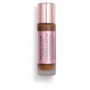 Makeup Revolution, Conceal & Define, Oil Free, Cream Foundation, F 15, 23 ml