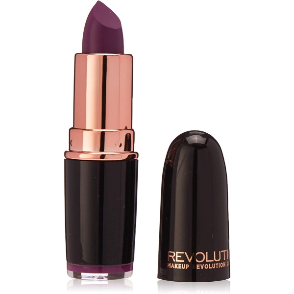 Makeup Revolution, Iconic Pro Lipstick, Cream Lipstick, Liberty Matte Purple, 3.2 g
