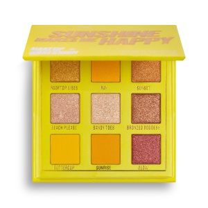 Makeup Revolution, Obsession, Eyeshadow Palette, Sunshine Makes Me Happy, 9 Shades, 3.4 g