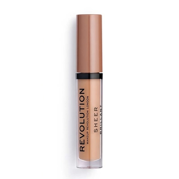 Makeup Revolution, Sheer Brillant, Vegan, Lip Gloss, 119, Hustle, 3.5 ml