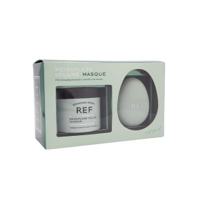 Weightless Volume Set Ref Stockholm: Tools, Hair Brush, Green + Weightless Volume, Vegan, Hair Treatment Cream Mask, Bodifying, 250 ml