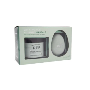 Weightless Volume Set Ref Stockholm: Tools, Hair Brush, Green + Weightless Volume, Vegan, Hair Treatment Cream Mask, Bodifying, 250 ml