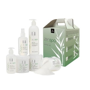 Starter Kit Set Jessica: ZenSpa Revive, Volcanic Pumice, Exfoliating, Foot Scrub, 435 g + ZenSpa Restore, Aloe Vera, Cuticle Remover Gel, 251 ml + ZenSpa Intense, Vitamin E, Moisturizing, Foot Cream, 425 g + ZenSpa Awaken, Soothing, Foot Bath Salt, 453 g + ZenSpa Refresh, Paraben-Free, Energizing, Foot Spray, 251 ml