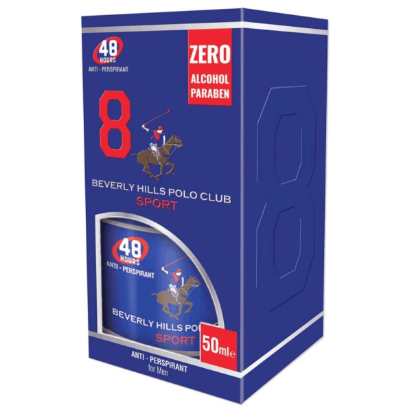 Beverly Hills Polo Club, Sport, Deodorant Roll-On, For Men, 50 ml
