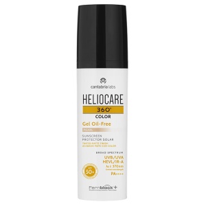 Cantabria, Heliocare 360º Color, Color Pigments, Tan Activator, Sunscreen Gel, SPF 50+, 50 ml