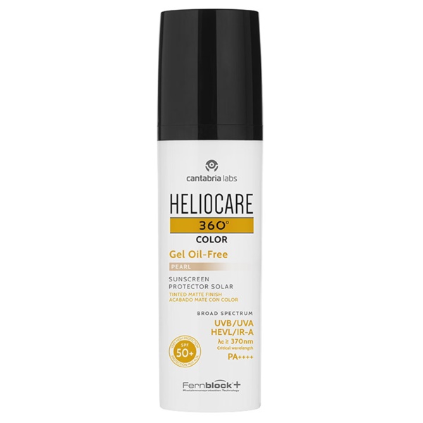 Cantabria, Heliocare 360º Color, Color Pigments, Tan Activator, Sunscreen Gel, SPF 50+, 50 ml