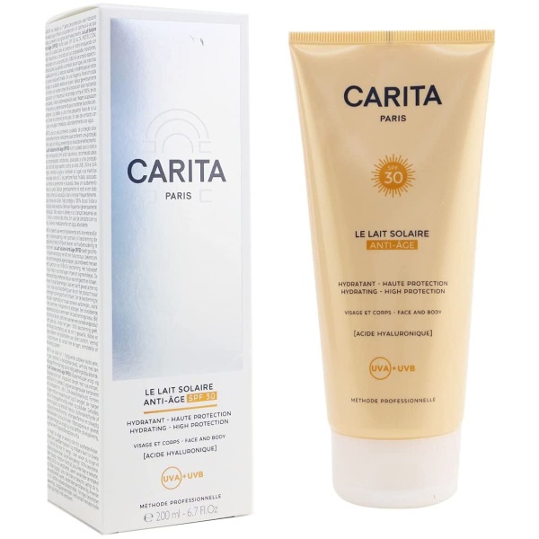 Carita Paris, Le Lait Solaire, Hyaluronic Acid, Anti-Ageing, Sunscreen Lotion, SPF 30, 200 ml
