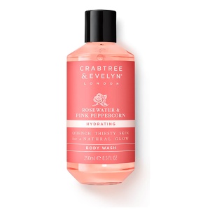 Crabtree & Evelyn, Rosewater & Pink Peppercorn, Hydrating, Shower Gel, For All Skin Types, 250 ml