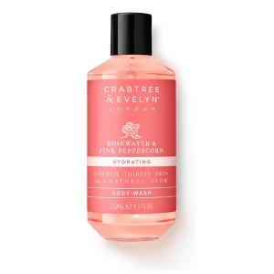 Crabtree & Evelyn, Rosewater & Pink Peppercorn, Hydrating, Shower Gel, For All Skin Types, 250 ml
