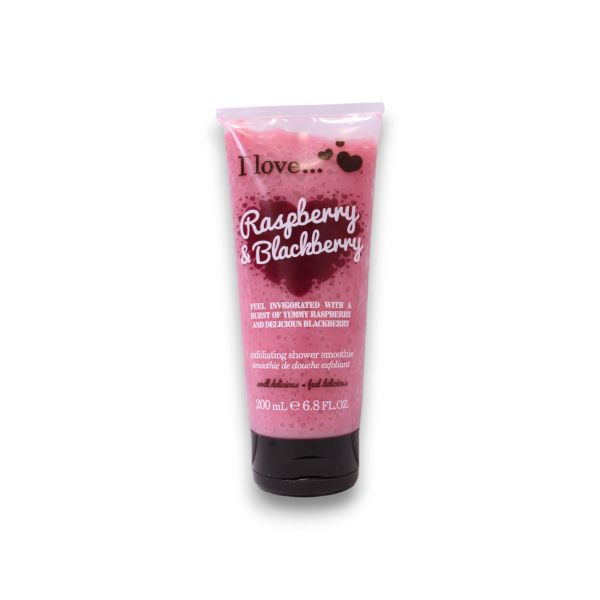 I Love, Raspberry & Blackberry, Exfoliating, Shower Gel, 200 ml