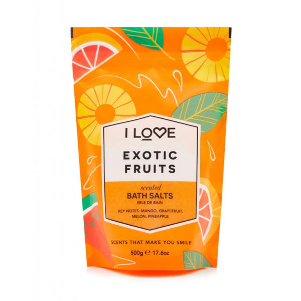 I Love, Signature Collection, Exotic Fruits, Bath Salt, 500 g