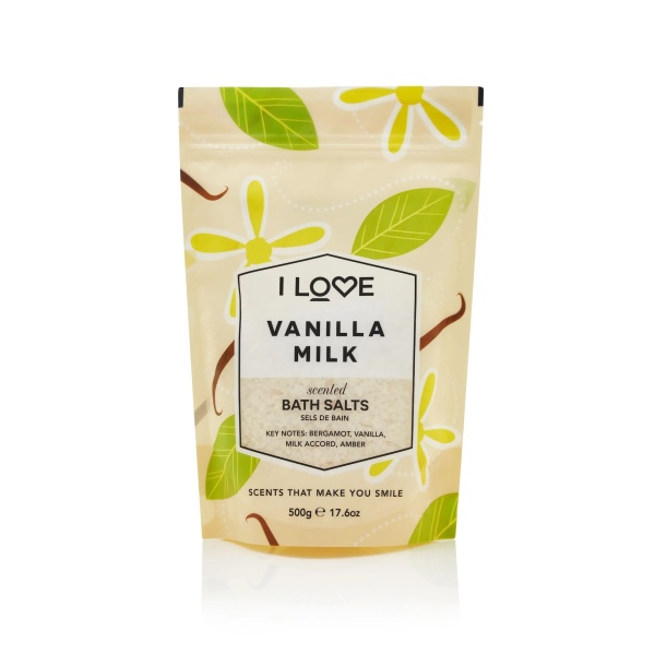 I Love, Signature Collection, Vanilla Milk, Bath Salt, 500 g