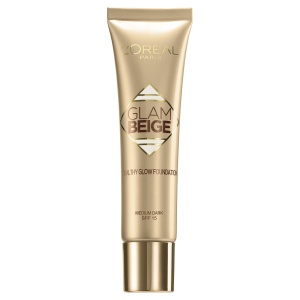 L'Oreal Paris, Glam Beige, Natural Glow, Liquid Foundation, Medium Dark, SPF 15, 30 ml