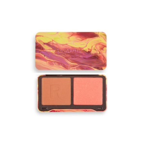 Makeup Revolution, London Neon Heat Dynamic, Illuminating, Blush Highlighter Palette, Peach Heat, 5.6 g