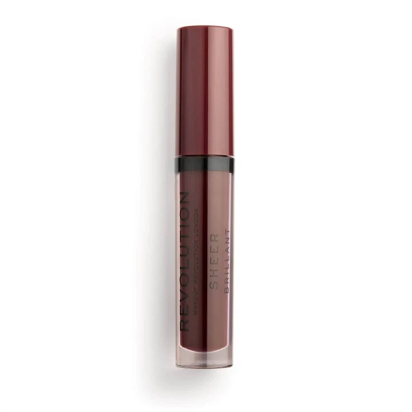 Makeup Revolution, Sheer Brillant, Vegan, Lip Gloss, 148, Plum, 3.5 ml
