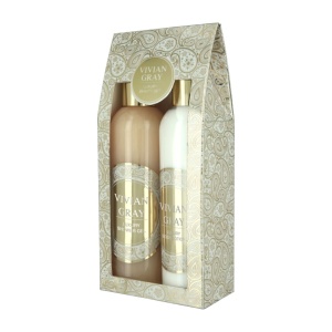 Romance Set Vivian Gray: Luxury, Vanilla & Patchouli, Softening, Shower Gel, For All Skin Types, 250 ml + Luxury, Vanilla & Patchouli, Moisturizing, Body Lotion, 250 ml