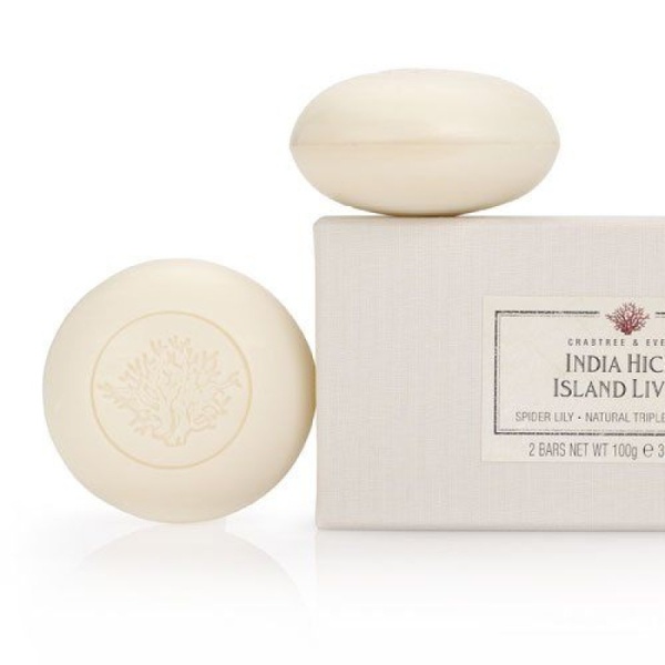 Set Duo, Crabtree & Evelyn,  India Hicks Island Living, Hydrating, Soap Bar, 2 pcs, 100 g