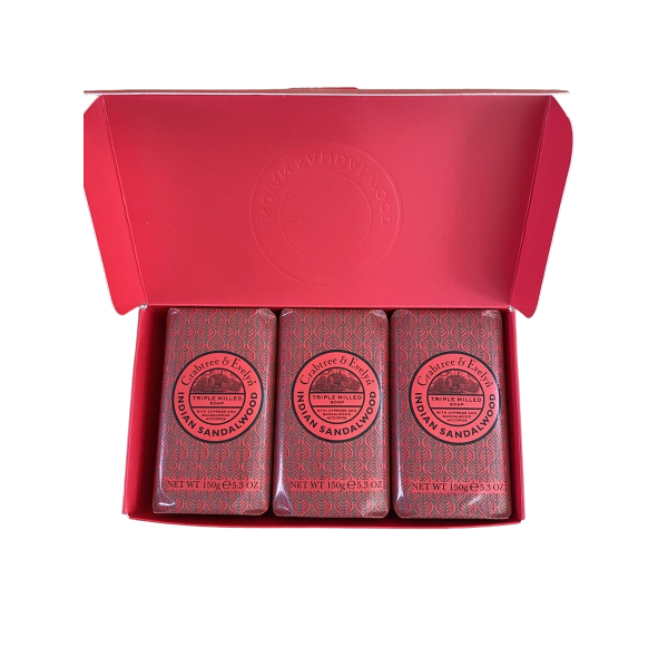 Set Trio, Crabtree & Evelyn, Indian Sandalwood, Soap Bar, 3 pcs, 150 g