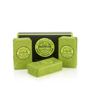 Set Trio, Crabtree & Evelyn, West Indian Lime, Energising, Soap Bar, 3 pcs, 150 g