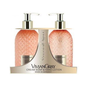 Set Vivian Gray: Gemstone, Neroli & Amber, Cleansing, Liquid Soap, 300 ml + Gemstone, Neroli & Amber, Hydrating, Hand Lotion, 300 ml