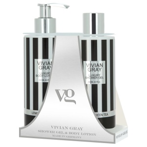 Set Vivian Gray: Luxury, Lemon & Green Tea, Hydrating, Body Lotion, 250 ml + Luxury, Lemon & Green Tea, Softening, Shower Gel, For All Skin Types, 250 ml