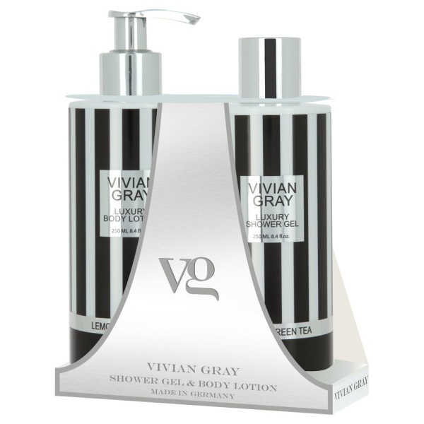 Set Vivian Gray: Luxury, Lemon & Green Tea, Hydrating, Body Lotion, 250 ml + Luxury, Lemon & Green Tea, Softening, Shower Gel, For All Skin Types, 250 ml
