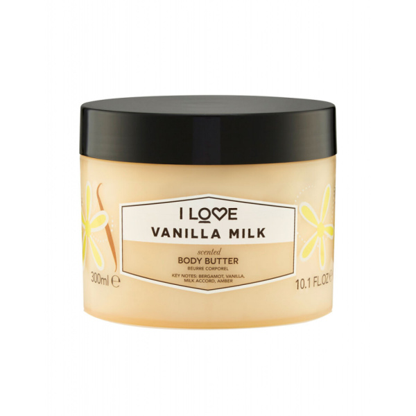I Love, Signature Collection, Vegan, Hydrating, Vanilla Milk, Body Butter, 330 ml