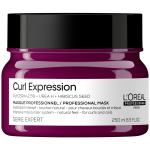 L'Oreal Professionnel, Serie Expert Curl Expression, Glycerin2.5% + Urea H + Hibiscus Seed, Hair Treatment Cream Mask, Intense Moisturizing, 250 ml