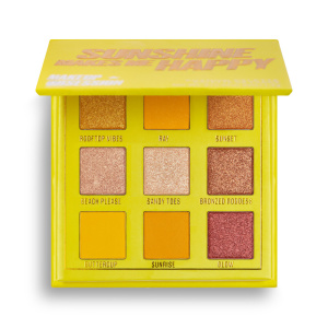 Makeup Revolution, Obsession, Eyeshadow Palette, Sunshine Makes Me Happy, 9 Shades, 3.4 g