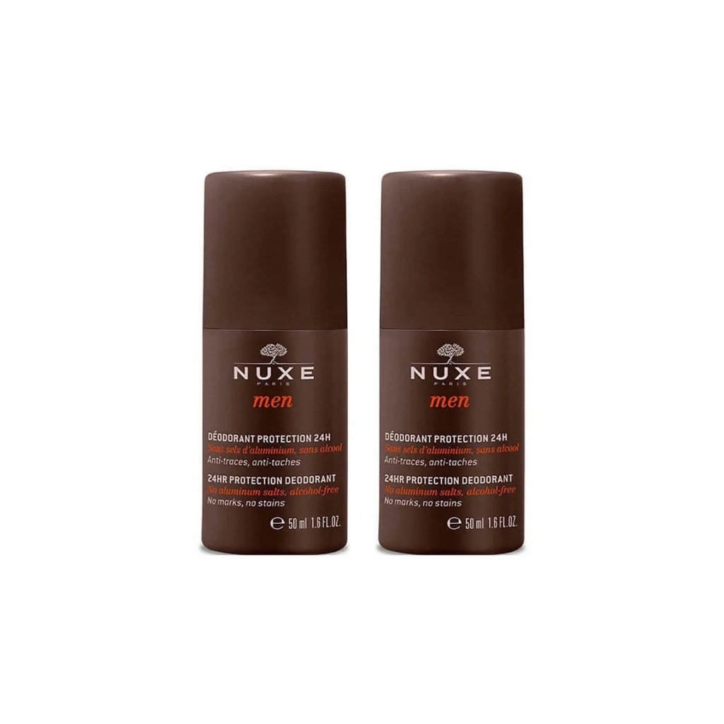 set duo nuxe men 24h protection deodorant roll on for men 2 pcs 50 ml 1714200224