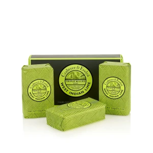 Set Trio, Crabtree & Evelyn, West Indian Lime, Energising, Soap Bar, 3 pcs, 150 g