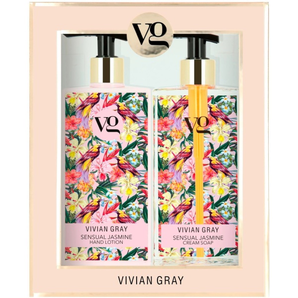 Set Vivian Gray: Sensual Jasmine, Hydrating, Hand Lotion, 350 ml + Sensual Jasmine, Cleansing, Liquid Soap, 350 ml