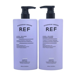 Cool Silver Set Ref Stockholm: Cool Silver, Sulfates-Free, Hair Conditioner, Neutralising Warm Tones, 600 ml + Cool Silver, Sulfates-Free, Hair Shampoo, Neutralising Warm Tones, 600 ml