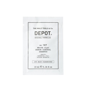 Depot, 100 Hair Cleansing No. 107, Kaolin, Hair Shampoo, For Regulation Of Excessive Sebum, 10 ml