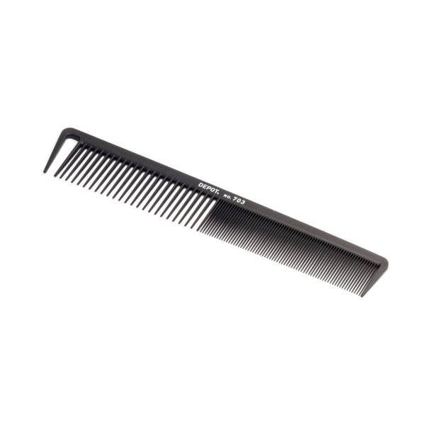Depot, Accessories No. 703 Carbon, Hair Plastic Comb, Black