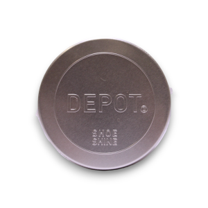 Depot, Shoe Shine, Metal Jar, Silver